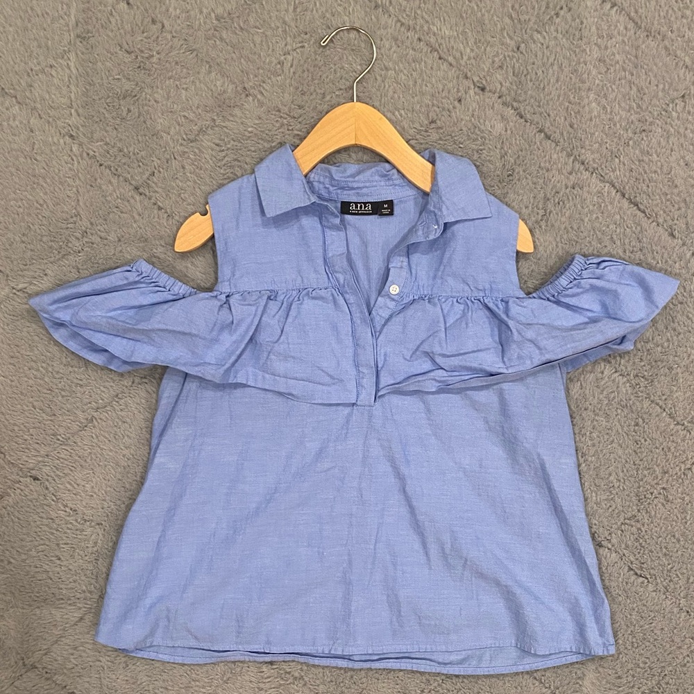 a.n.a. Ruffle Off-Shoulder Top